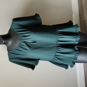 Madewell Stanza Ruffle-Hem Top Size S